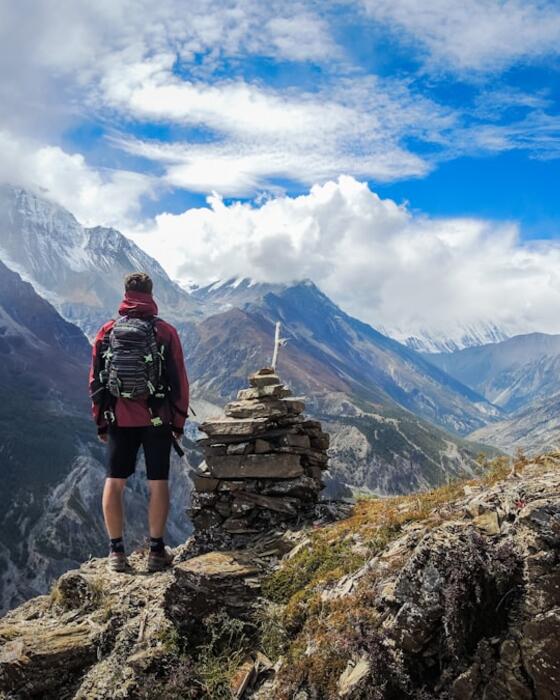 Traveler photo from an alpine ridge